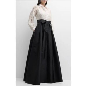 Rickie Freeman for Teri Jon Two-Tone Burnout Shirt Gown